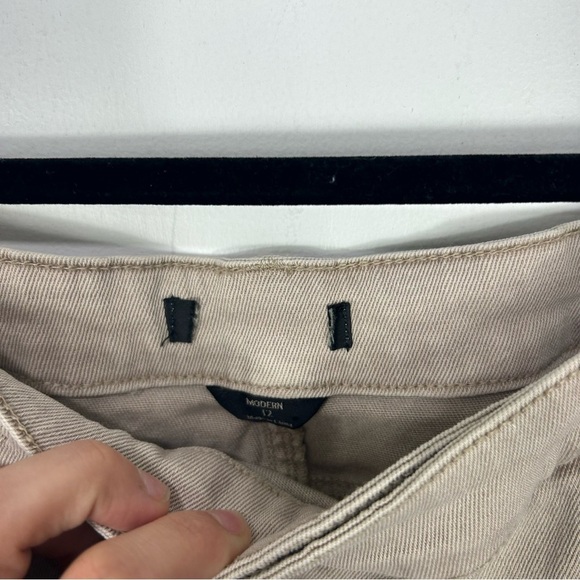 CATO denim raw hem asymmetrical waist tan flare jeans CC22 - Picture 7 of 7